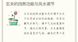 玄关的挡煞功能与风水调节