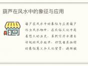 葫芦在风水中的象征与应用
