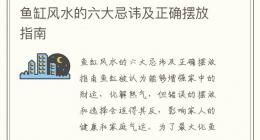 鱼缸风水的六大忌讳及正确摆放指南
