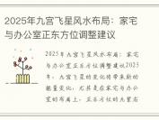 2025年九宫飞星风水布局：家宅与办公室正东方位调整建议
