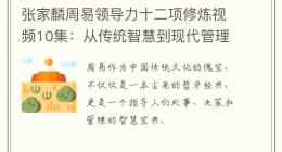张家麟周易领导力十二项修炼视频10集：从传统智慧到现代管理的深度解析