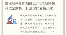 住宅朝向影响姻缘运？8大朝向桃花位全解析，打造你的爱情风水屋！