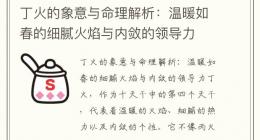 丁火的象意与命理解析：温暖如春的细腻火焰与内敛的领导力