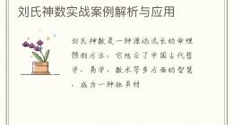 刘氏神数实战案例解析与应用