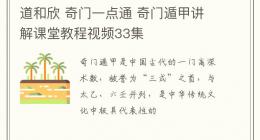 道和欣 奇门一点通 奇门遁甲讲解课堂教程视频33集