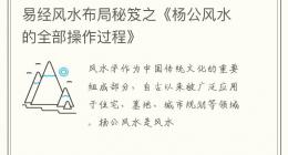 易经风水布局秘笈之《杨公风水的全部操作过程》